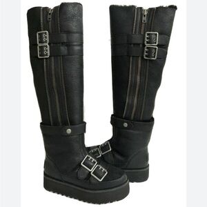 Moto Punk Over The Knee Boot